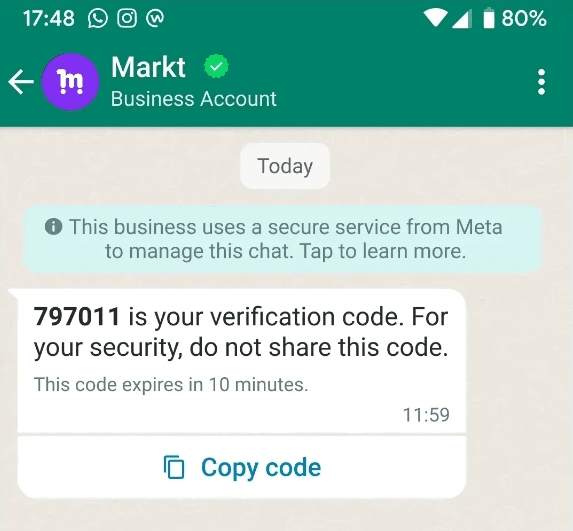 verify whatsapp new behavior.