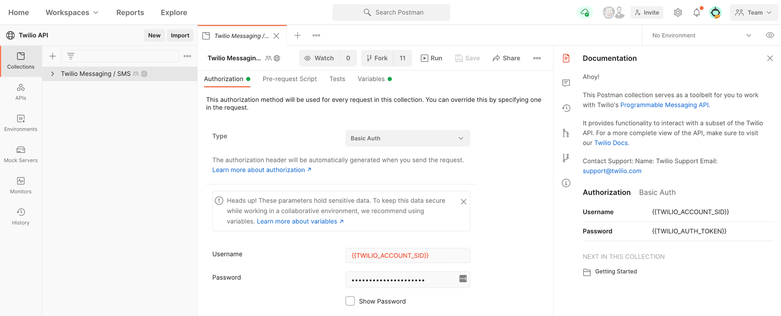 Twilio Messaging / SMS Collection.