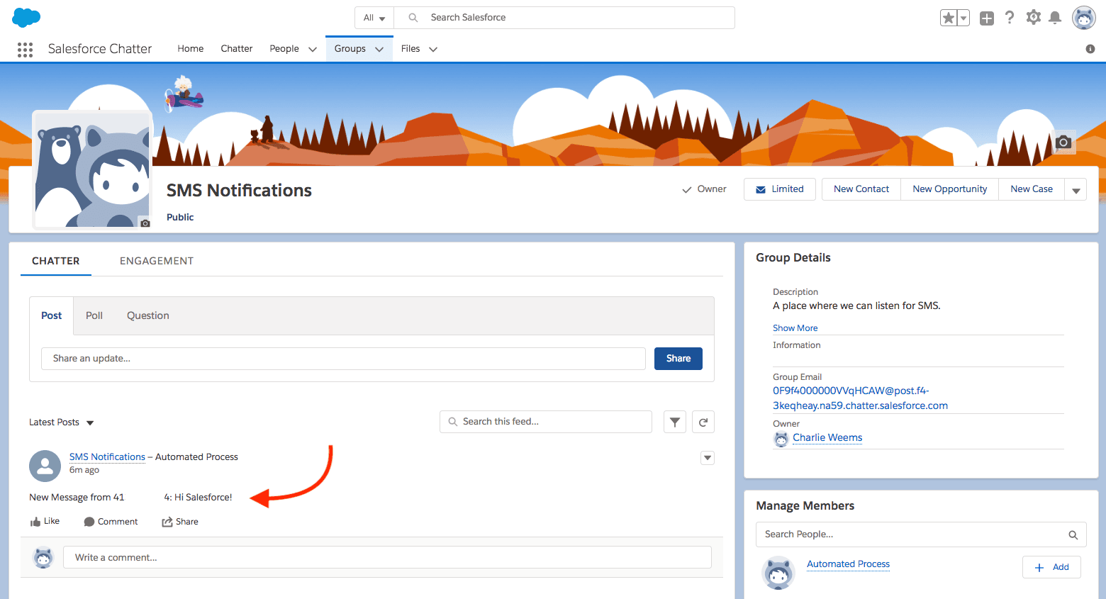 Activate your SMS Action.