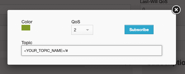 Set up an MQTT subscription.