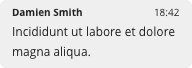 Webchat message input field with send button.