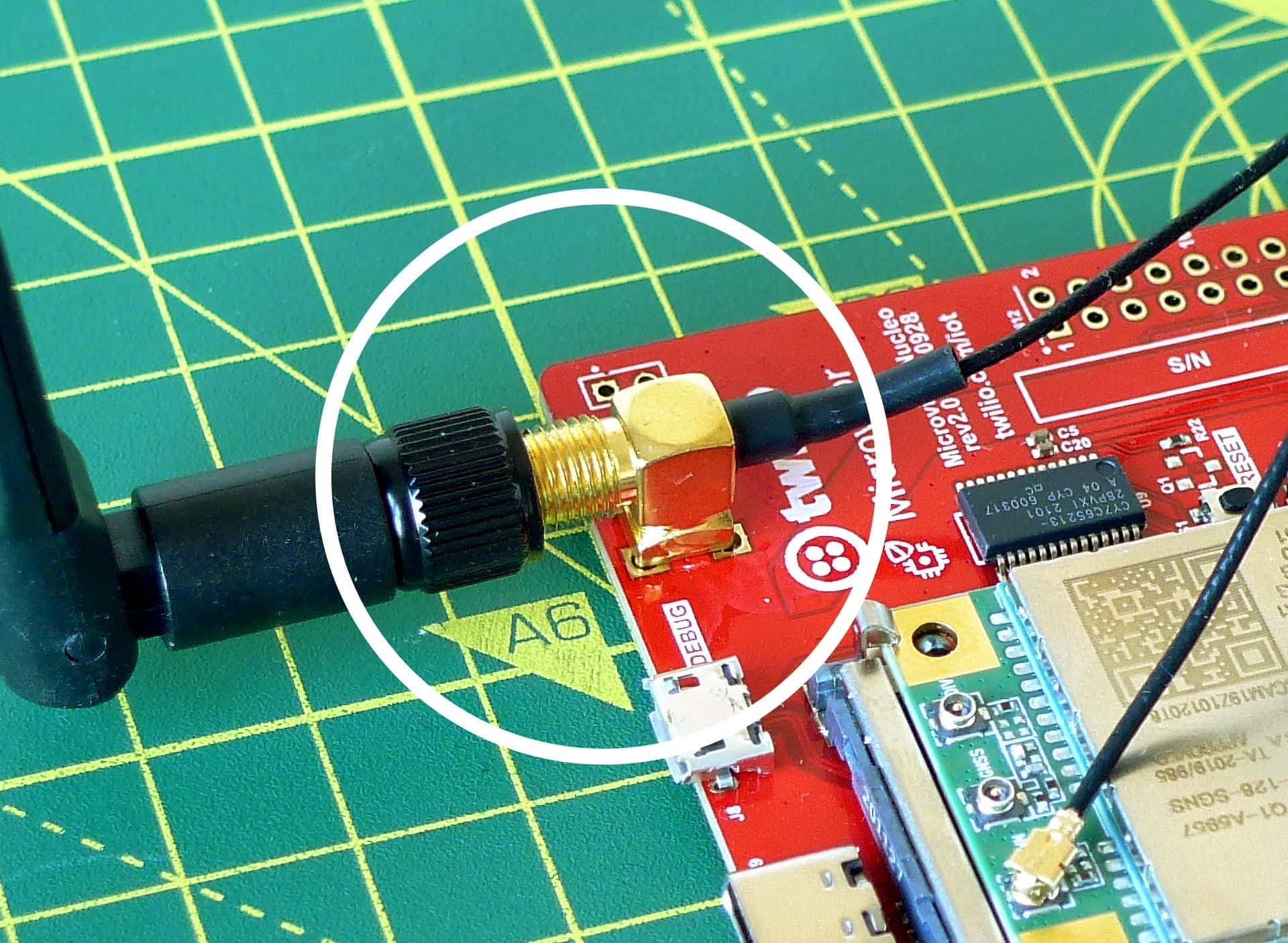 Fit the large antenna.