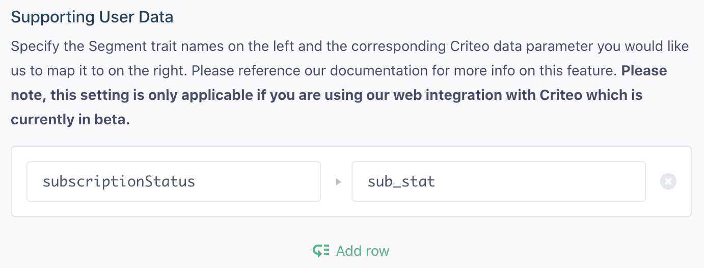 supporting user data screenshot.