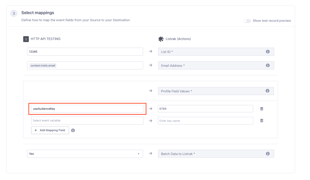 Mapping Subscription.