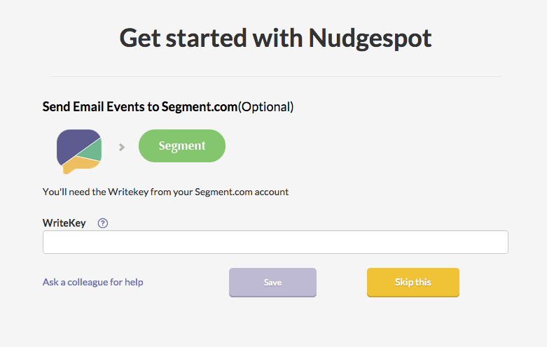 Send email events from Nudgespot.