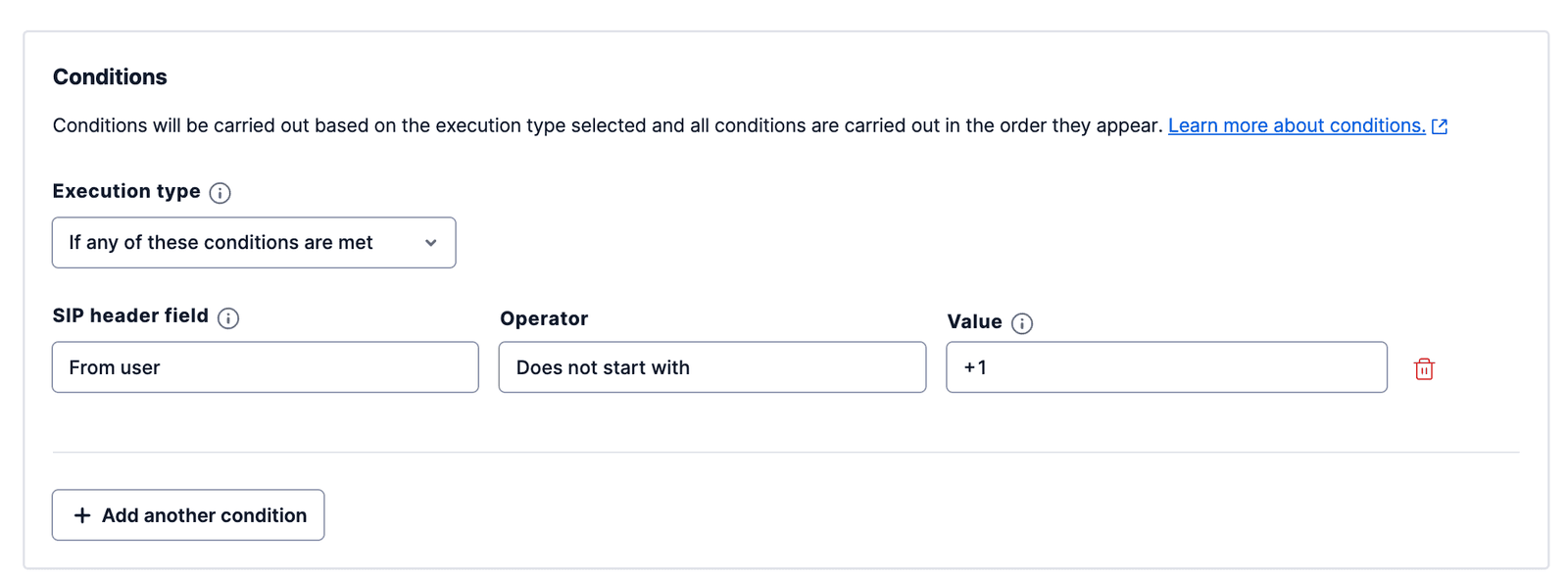 Header Manipulation - Add Condition details.