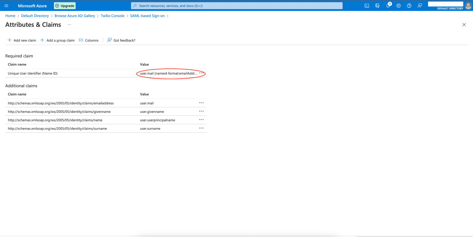 SSO-AzureAD-NameID Configuration.