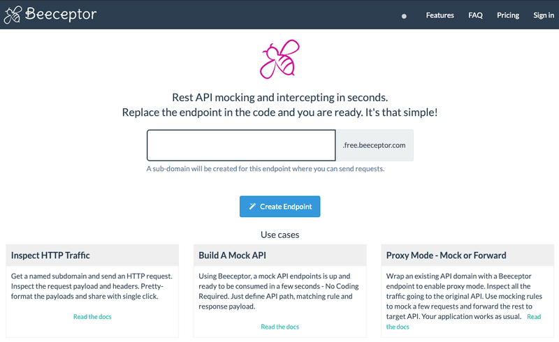 create endpoint in console.