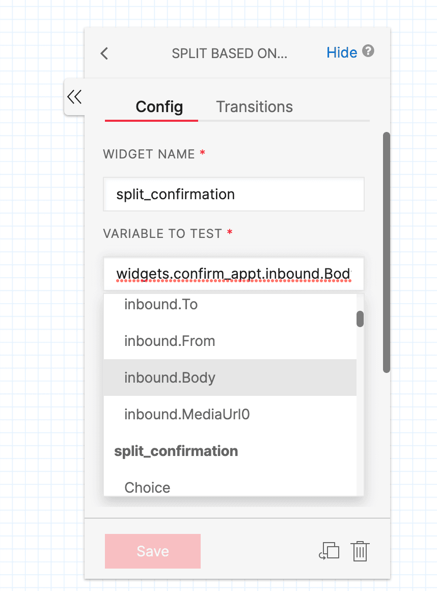 Twilio Studio Tutorial Appointment Reminders Split Based On Confirmation Configuration.