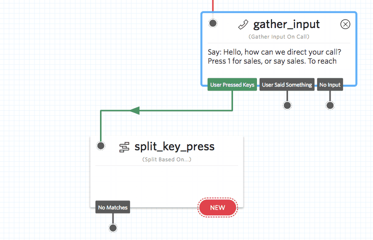 Connect split_key_press widget to User Pressed Keys transition from gather_input widget.