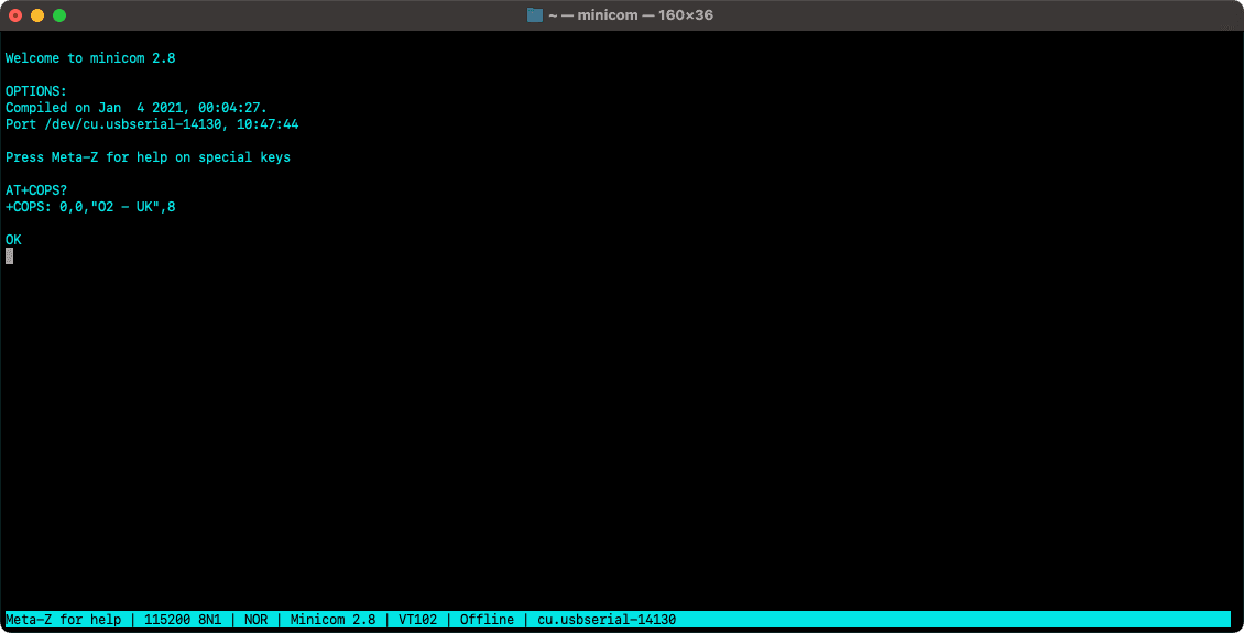 Check the connected carrier.