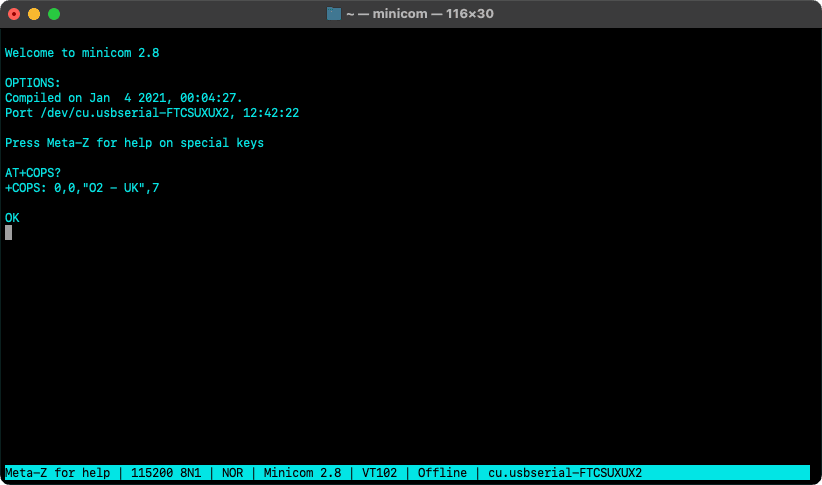Check the connected carrier.