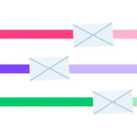 Kraft brown paper envelopes on pink background