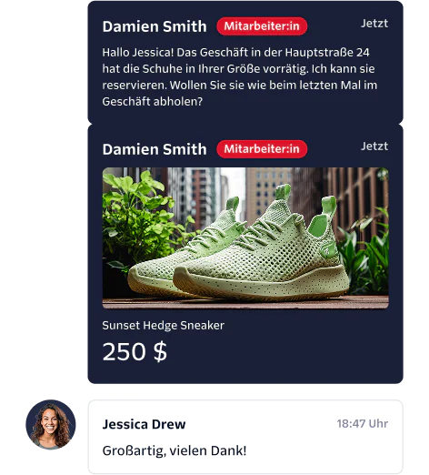 Digital concierge service that enables customer service reps to proactively engage customers by sending pictures and videos over digital channels Digital concierge service that enables customer service reps to proactively engage customers by sending pictures and videos over digital channels