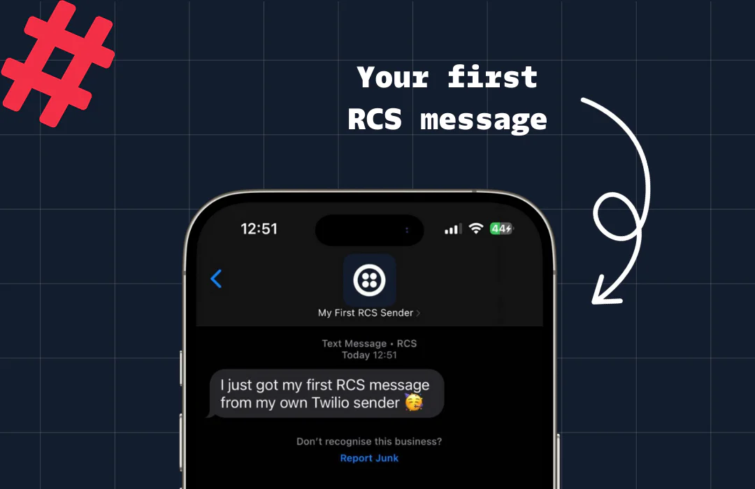 First RCS message received on a phone