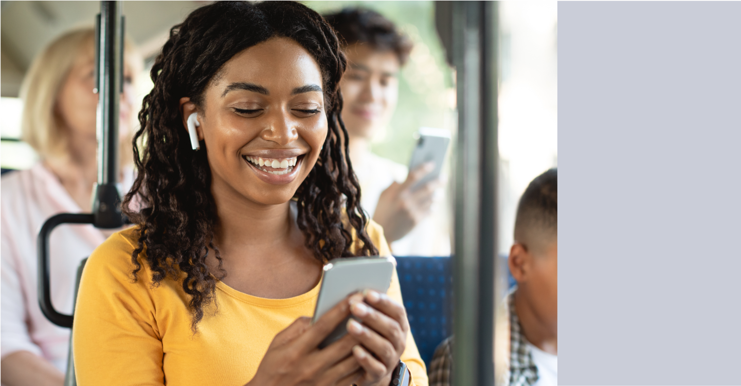 Lady using a smartphone