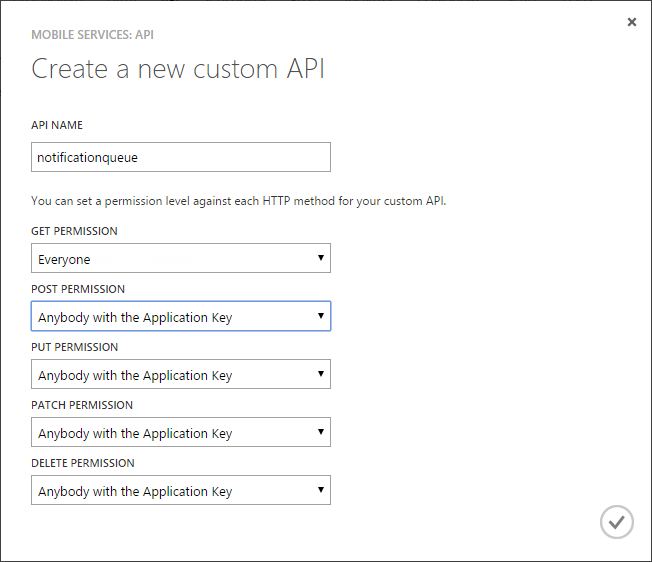 Create a new custom API screen