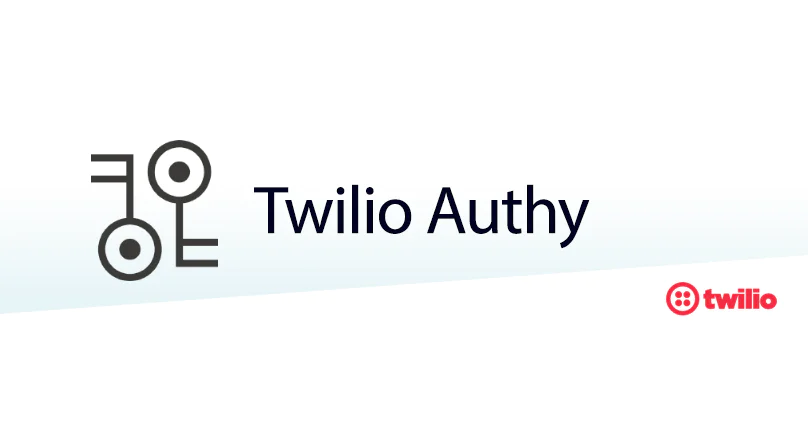 Twilio Authy logo with text and Twilio logo on a white background