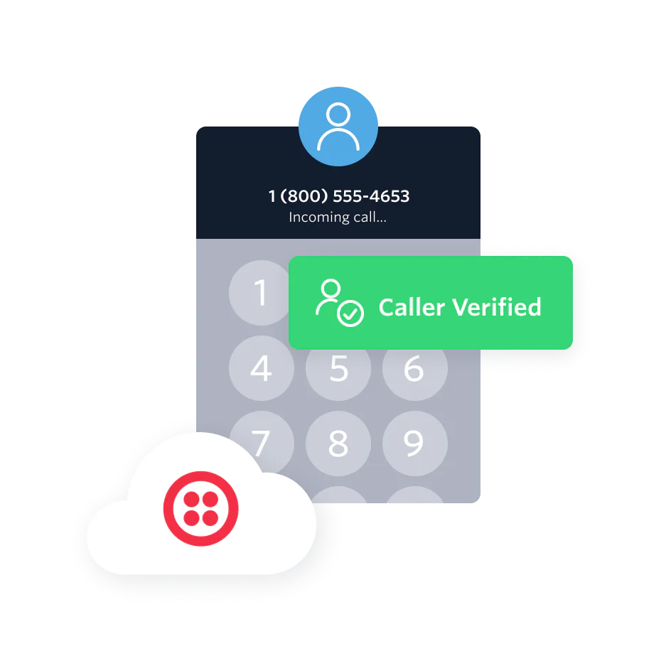 UI showcasing caller verification on incoming call.
