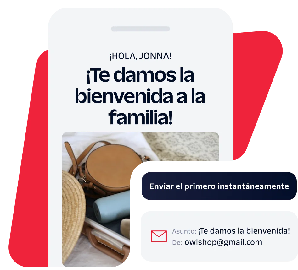 Welcome Email to New Member Jonna Email welcoming Jonna with a message and a button to send an email from owlshop@gmail.com.