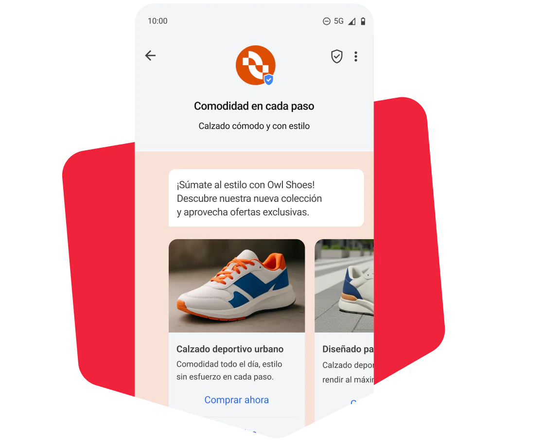 Mobile app screen showing Comfort Walk's stylish and comfortable shoes with Urban Sneakers and a built-for-sports model.