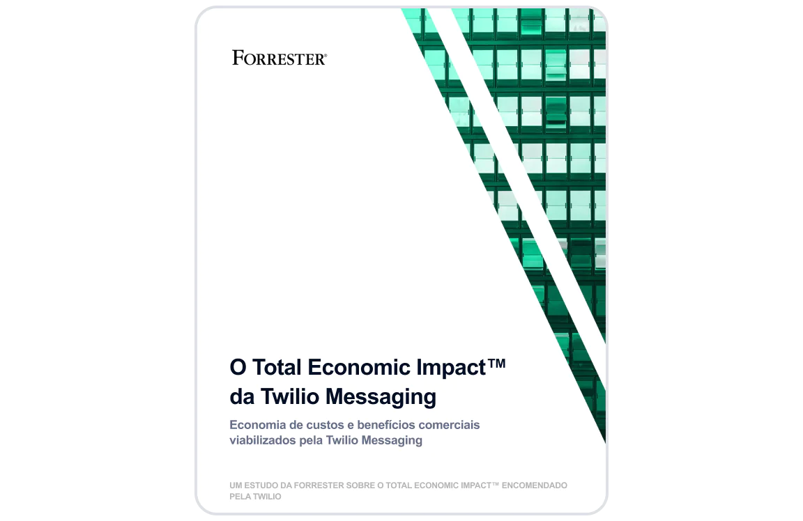 Report cover titled The Total Economic Impact of Twilio Messaging by Forrester