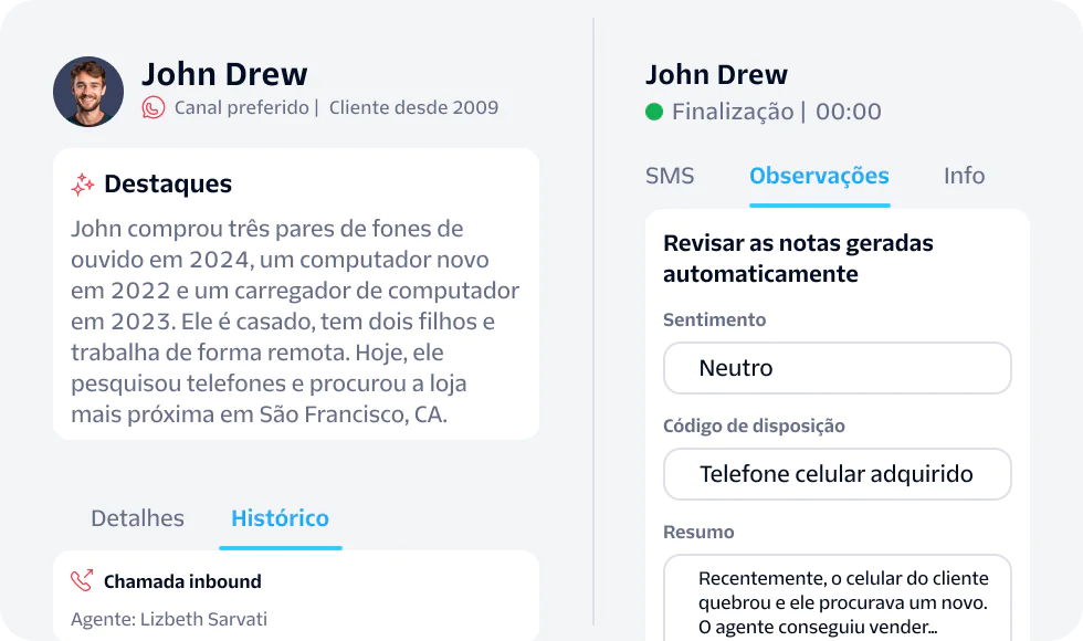 Data Types for Customer Insights Visualization Flowchart displaying a profile photo leading to objective, behavioral, and conversational data types.