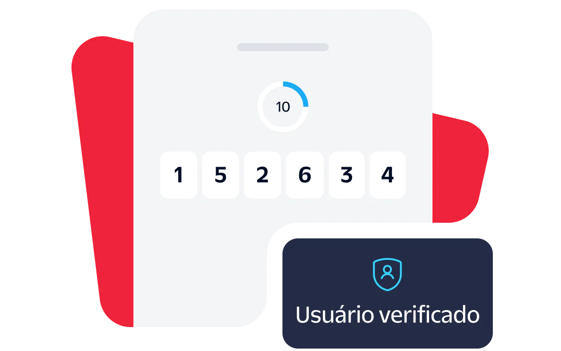 A 6-digit code verification input with a progress bar and User verified badge.