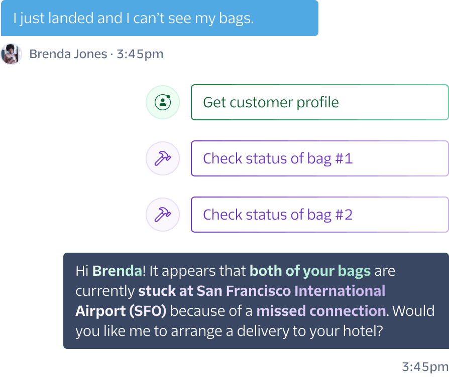AI Assistants example conversation